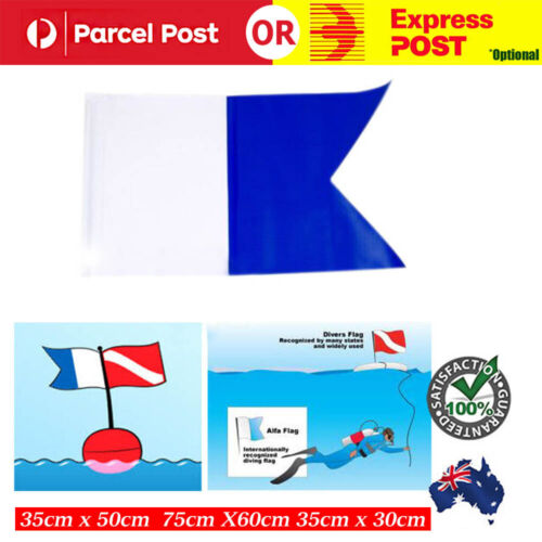 1-2pcs NEW Large Scuba Dive Boat Flag (alpha flag) 75x60cm 35x30cm 35x50 - Picture 1 of 8