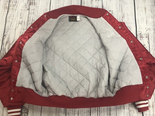 Vintage Retro Pla-Jac Dunbrooke Looney Tunes Bar rot Satin Dick Name auf Jacke - Bild 4 von 9