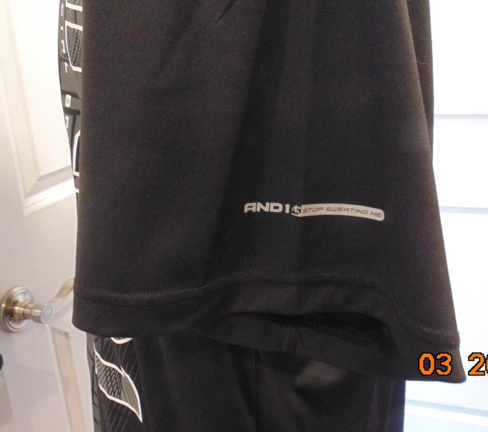 AND1 "The Official Brand for Ballers" SS Shirt -Black w/Gray -Men Size 3XL - Image 3 of 4