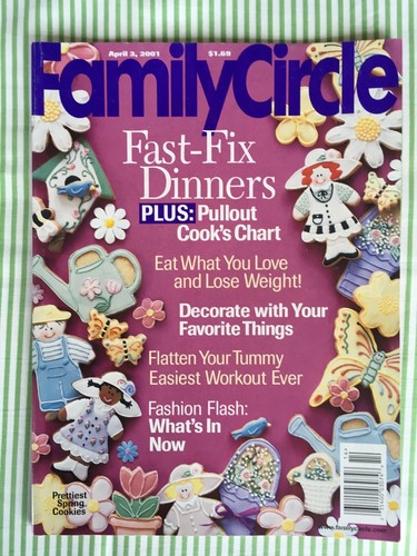 PRISTINE “FAMILY CIRCLE” MAGAZINE APRIL 3, 2001 “FAST-FIX DINNERS”-CONTENT PHOTO - Picture 1 of 4