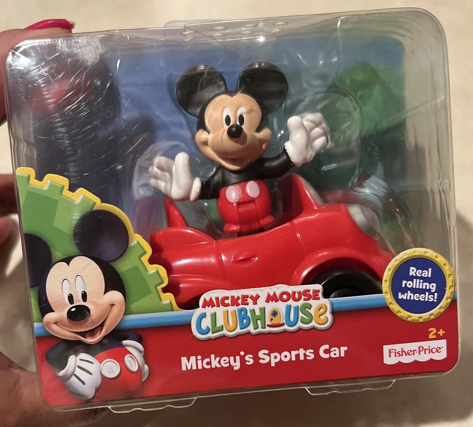 Mickey Mouse Club House Sports Car w/ Real Rolling Wheels NIB - Изображение 3 из 3