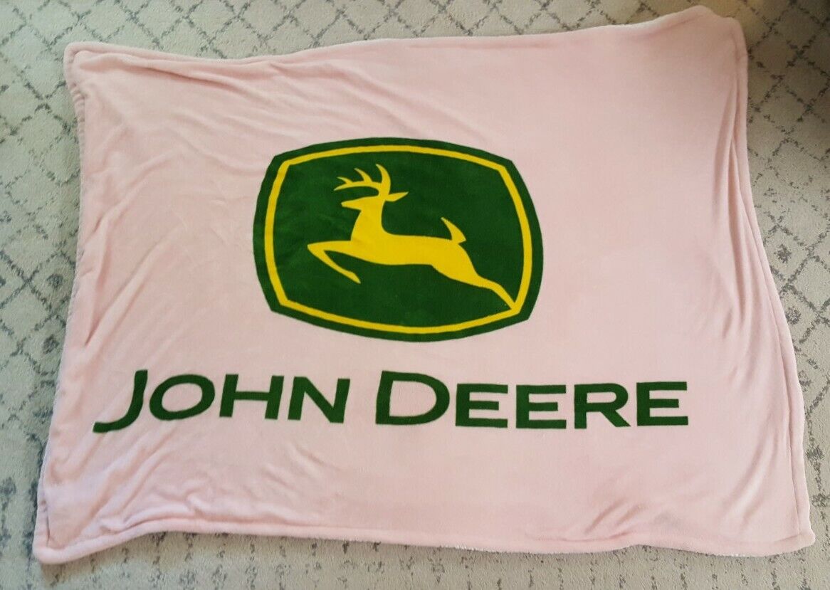 John Deere Logo Thick Sherpa And Fleece Green Blanket For Sale Online EBay