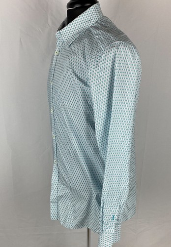 Camicia da uomo Ted Baker manica lunga leggera turchese taglia 4 euro - Foto 4 di 6