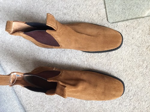 Stivali Chelsea COUNTRY WALKERS Rainer scamosciati - destra UK 7, SINISTRA UK 6, beige eleganti - Foto 6 di 12