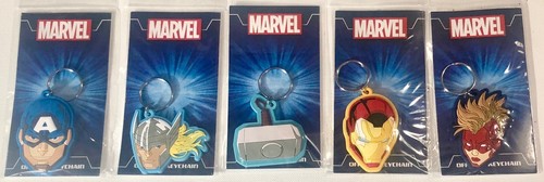 Marvel Figuren Schlüsselanhänger, Official, Capt. Amerika, Thor, Hammer, Iron Man - Bild 1 von 15