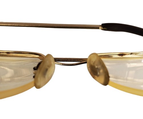 VTG Gold Aviator Glasses Frames UNIVIS Bronzini USA UF115 60/18 Bifocals Pilot - Picture 6 of 8