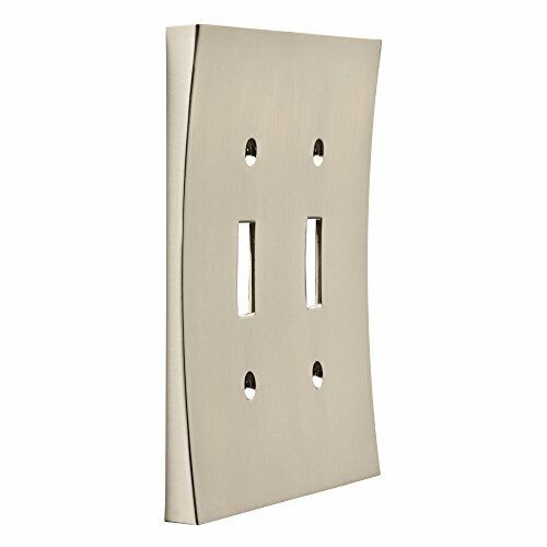 Franklin Brass 64928 Concave Double Toggle Switch Wall Plate Satin Nickel - Picture 1 of 1