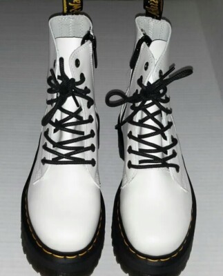 Dr. Martens Jadon White Platform Boots Used Broken-In Size
