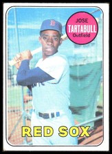 1969 Topps Jose Tartabull # 287 Boston Red Sox 6T