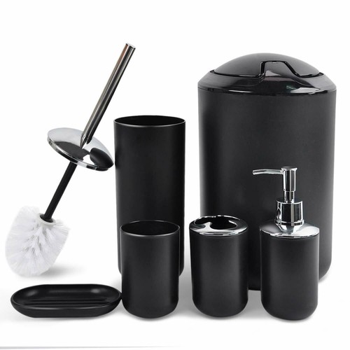 6STCK. BADEZIMMER ZUBEHÖR SET BIN SEIFENSPENDER ZAHNBÜRSTE TUCHER TOILETTENBÜRSTE - Bild 3 von 77