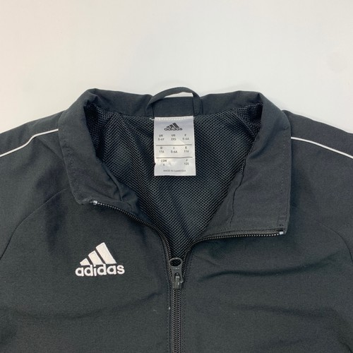 Adidas Core 18 Presentation Jacket Boys 2XS Black Mesh Lined Full Zip Training - Picture 4 of 11