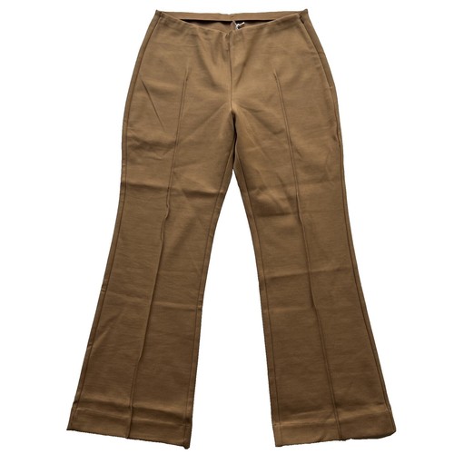 MNML Drawcord Flare Cargo Pants Khaki Mens Small Brown Zipper