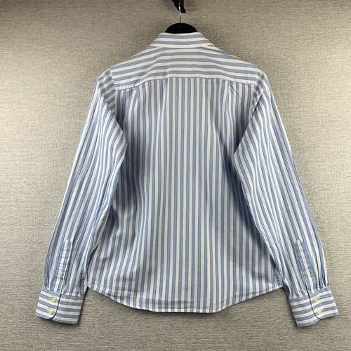 ABERCROMBIE Button Down Shirt Youth Size Extra Large Blue White Striped Classic - Picture 14 of 16