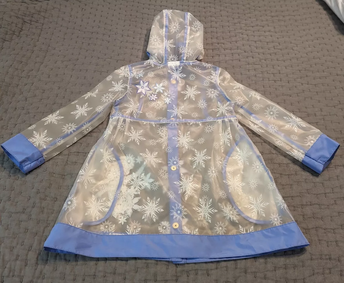 Frozen Elsa Clear Raincoat Disney Size 3 eBay