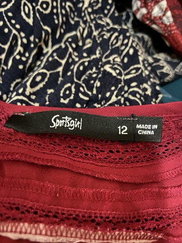 🌿Sportsgirl Top Deep Red Size 12 - Picture 3 of 5