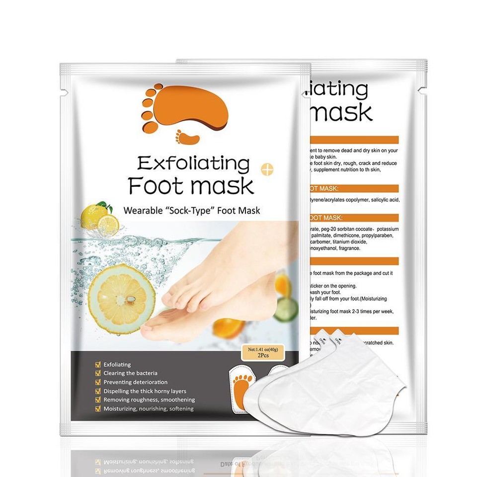 2pcs/Set Foot Exfoliating Foot Mask Remove Dead Skin Pedicure Socks