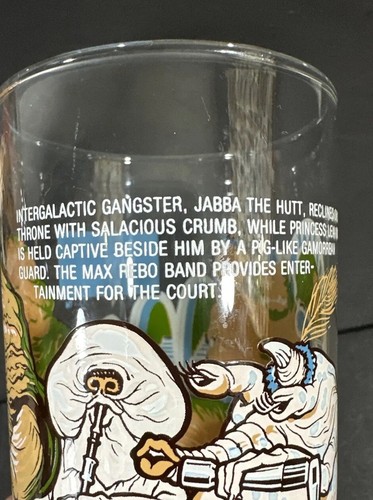 2 1983 Star Wars Return Of The Jedi Glass Burger King Jabba The Hutt Han Solo - 第 11/17 張圖片