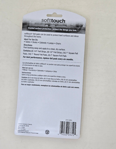 NEW! SoftTouch Square Furniture Caster Cups 2" 4 Pack, Tan 4652795N - Picture 2 of 2