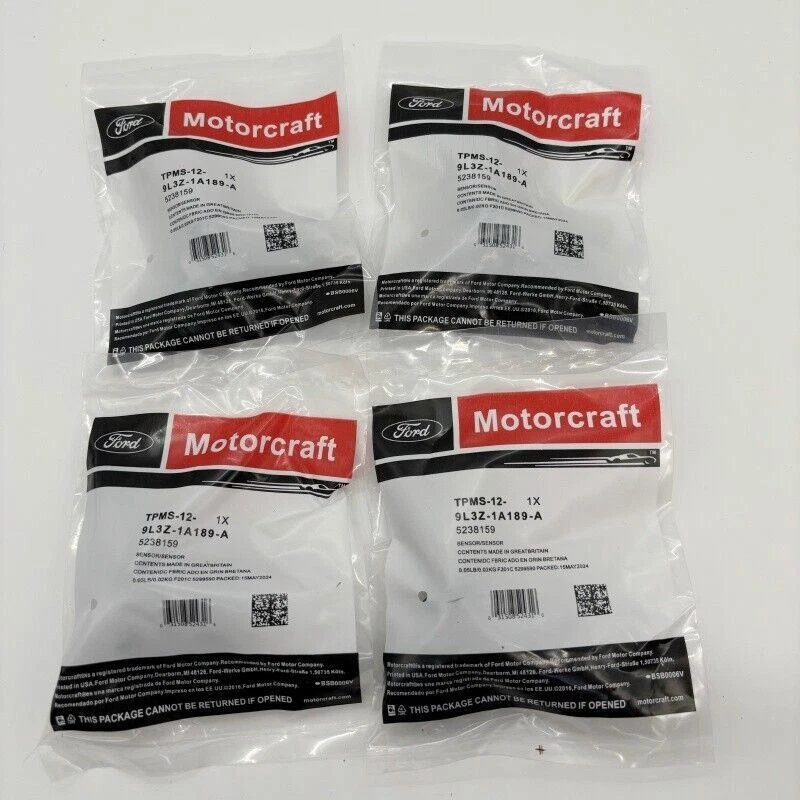 Sensor de presión de neumáticos para Lincoln Ford 4 piezas OEM Motorcraft TPMS-12 9L3Z-1A189-A Foto 2 de 4