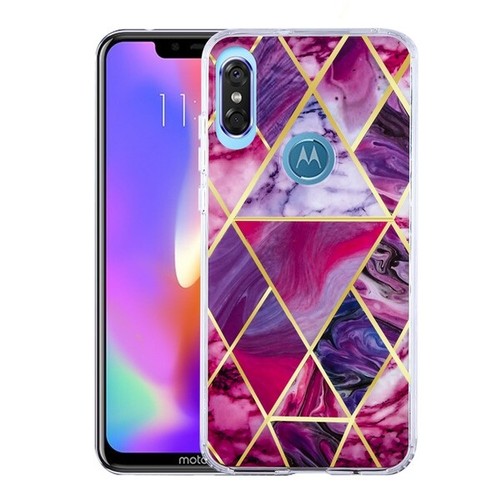 For Motorola Moto E 2020 Case Marble Stone Pattern Hybrid Rubber Armor TPU Cover - Bild 12 von 36