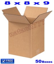50 - 8x8x9 Cardboard Boxes 32-ECT Mailing Packing Shipping Corrugated Carton