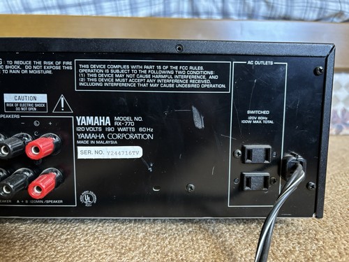 Yamaha RX-770 Natural Sound AM/FM True Stereo Receiver In Black | Tested - Picture 7 of 11
