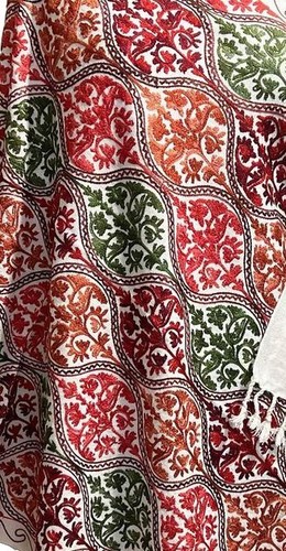 New Kashmiri Aari Embroidered Wool Shawl Wrap Stole For Women - Picture 2 of 2