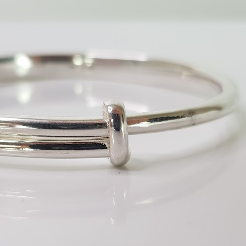 Sterling Silver 925 Bangle Bracelet Adjustable Engraved Lotus Asymmetrical - Picture 8 of 17