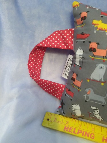 Seltene Geschenke kleines Kissen mit Griff Druck Welpe Hund Skateboarding Red Pot-ko-dot - Bild 5 von 5