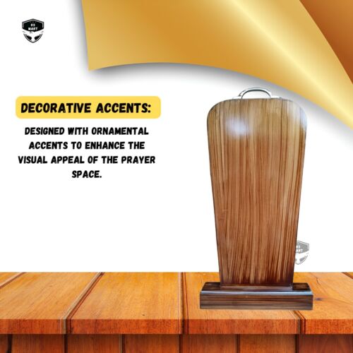 Handcrafted Wooden Prayer Barrier Decorative Islamic Divider for Mosque & Home - Picture 3 of 6