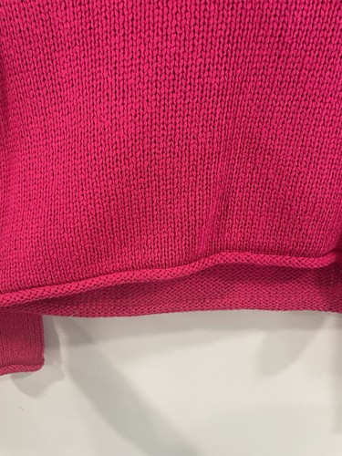 Mujeres Lauren Ralph Lauren Caliente Rosa Suéter Pequeño M Dobladillo Enrollado Botones en el Hombro - Imagen 6 de 9