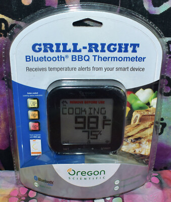 Oregon Scientific Wireless Bluetooth BBQ Grill Thermometer AW133 With Probe NEW