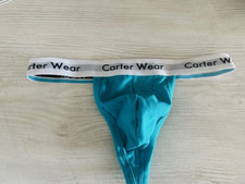 NEW MENS CARTER WEAR TEAL / GREEN THONG G-STRING Underwear SMALL FETISH JOCKS