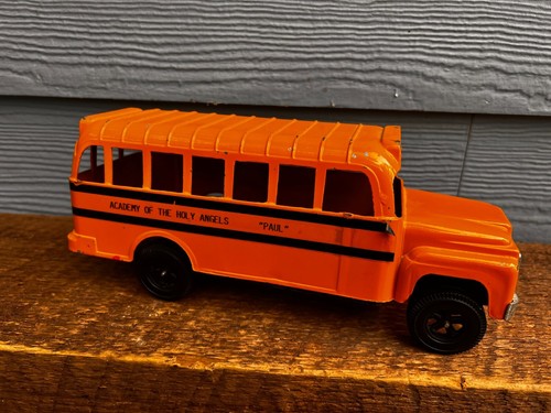 Vintage Pressed Steel School Bus Academy of the Holy Angels "Paul" Toy Car Auto - Picture 11 of 16