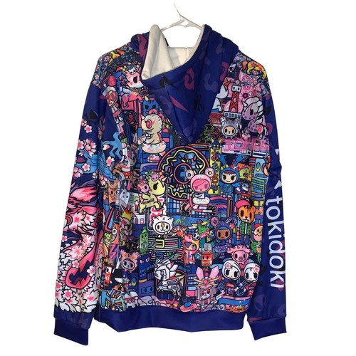 Tokidoki x Freshhoods Women's Hoodie Size S Colorful Character Print Streetwear - Picture 2 of 8
