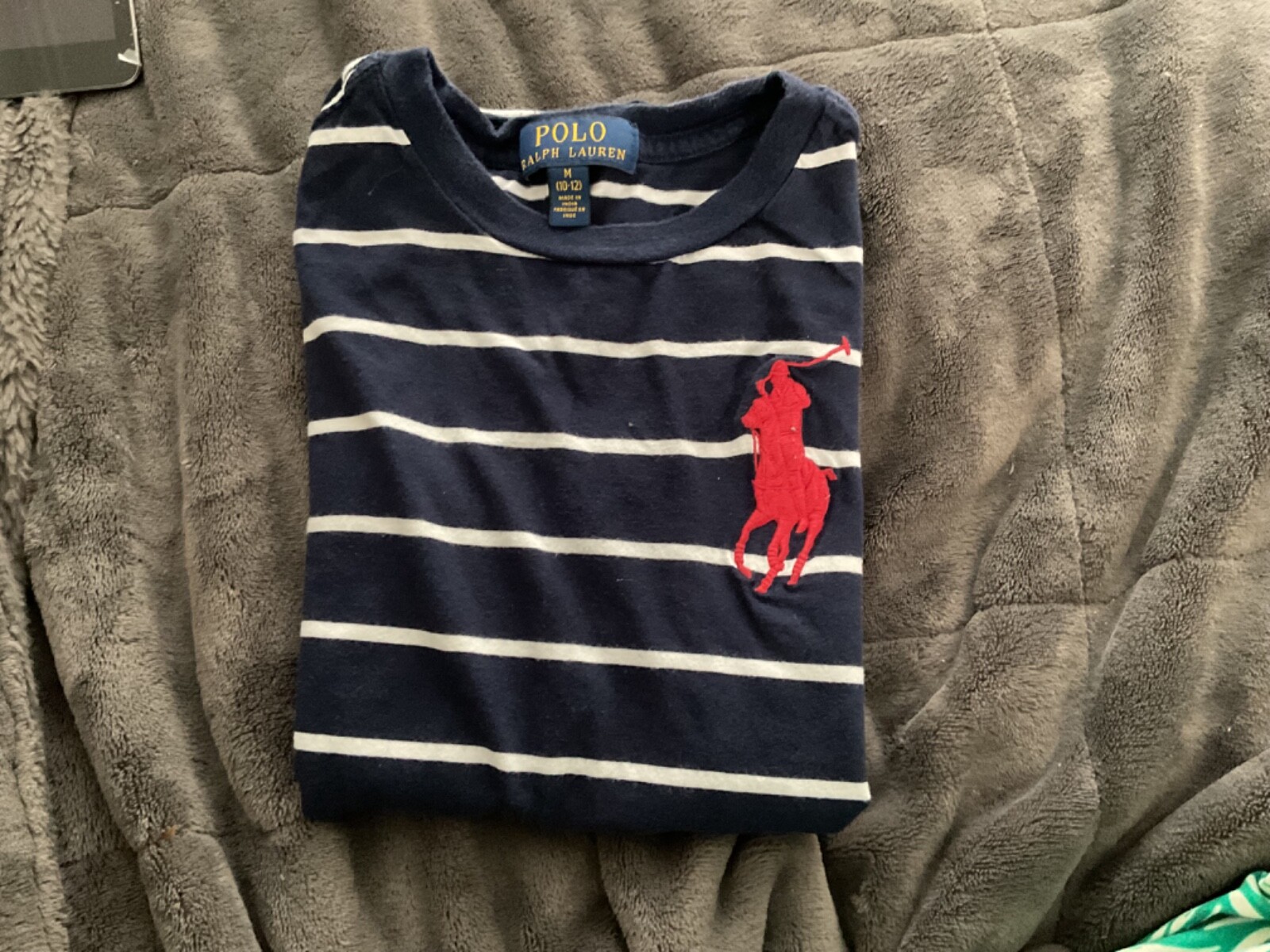 Polo by Ralph Lauren t shirt cotone a righe grande pony 10 12 ragazzo