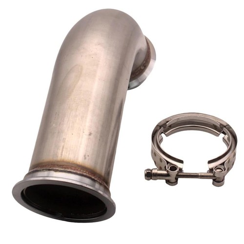 3in 90 Degree Vband W/Clamp Pipe Short Leg Universal Downpipe With Clamp Turbo - Picture 23 of 23