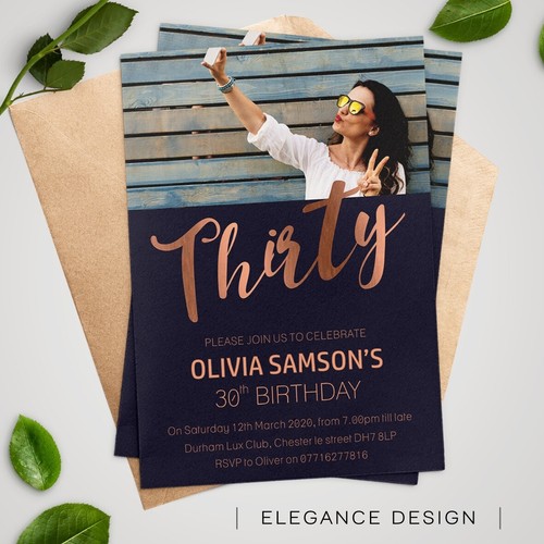 18th 21st 30th 40th 50th Birthday Invitations Personalised, Party Invites (H1) - Picture 42 of 56