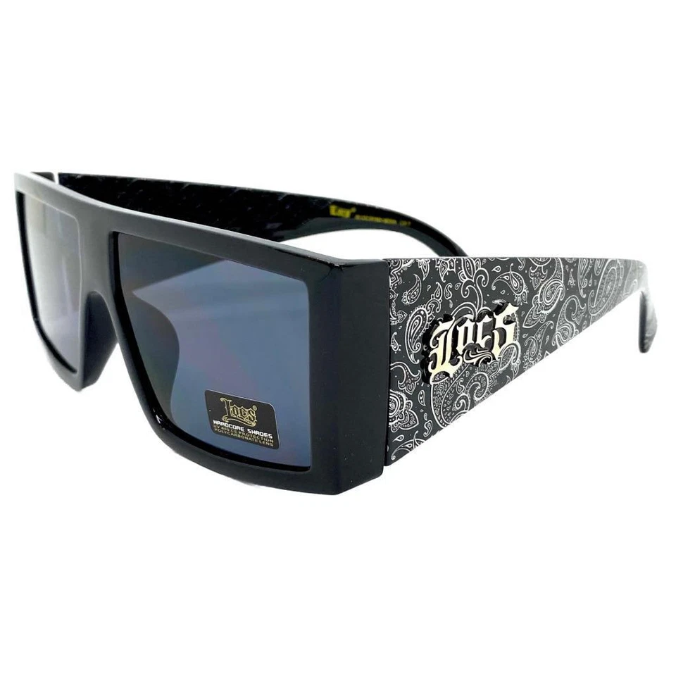 Hombre Moto Biker Resistente Gánster Locs Gafas Grande Negro Bandana Marco - Imagen 2 de 4