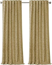 Elrene Mia Jacquard Blackout Curtain Panel 73217160026 Gold Yellow 52" x 95"