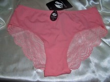 Bet&ouml;rendes Elbrina Nylon Spitzen H&ouml;schen ROSA Gr. M Nylonslip Panty Slip (n27)