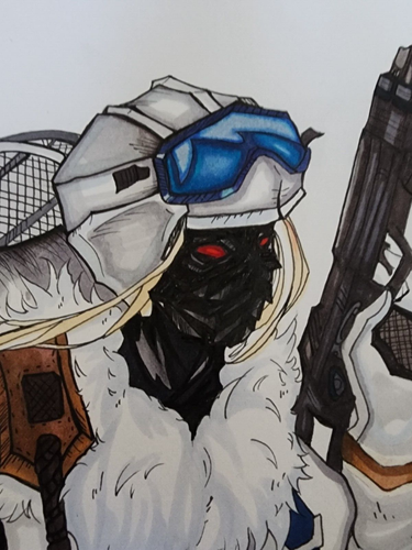 GI Joe Cobra Serpiente de Nieve Mujer Color Original Dibujo ARTE ORIGINAL - Imagen 2 de 7