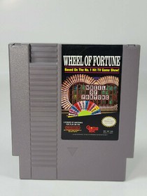 Vintage Nintendo NES Wheel Of Fortune Game Cartridge Dust Cover Box 