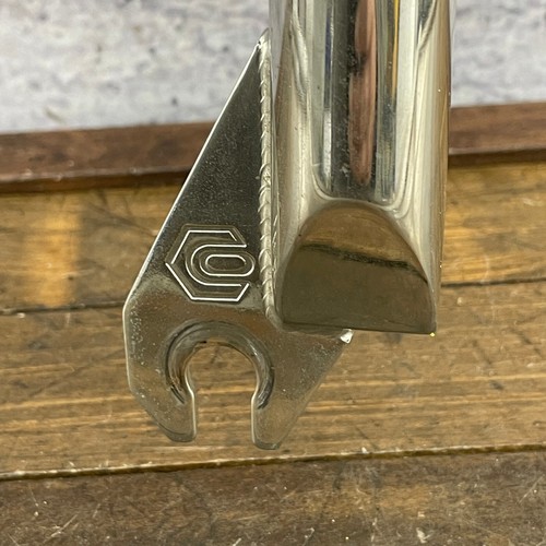 BMX Fork 1 1/8 in Threadless BMX Race Fork 20 in 3/8 Axle Nickel Plated C Logo - Picture 2 of 14
