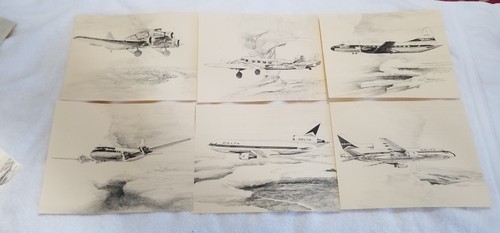 (22) Delta Airlines Celebrating 50 Years 1929-1979 Pencil Etchings Rare! - Bild 4 von 6
