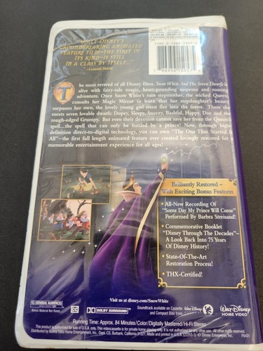 Snow White and the Seven Dwarfs (VHS, 2001, Platinum Edition) Walt Disney 22253 - Picture 2 of 7