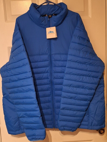 Tri Mountain Mens Blue Puffer Jacket Coat Size 3XL With Zip Pockets New w/Tag - Picture 10 of 16
