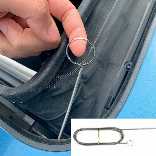 2x Flexible Car Drain Dredge Sunroof Clean Cleaning Scrub Brush Tool Accessories - Picture 3 of 15