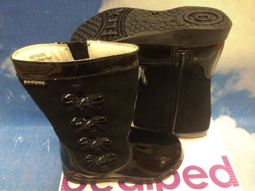 Botas con cremallera de cuero negro Pediped para niñas Flex Nancy talla 25/niño pequeño talla 8,5 - Imagen 3 de 4