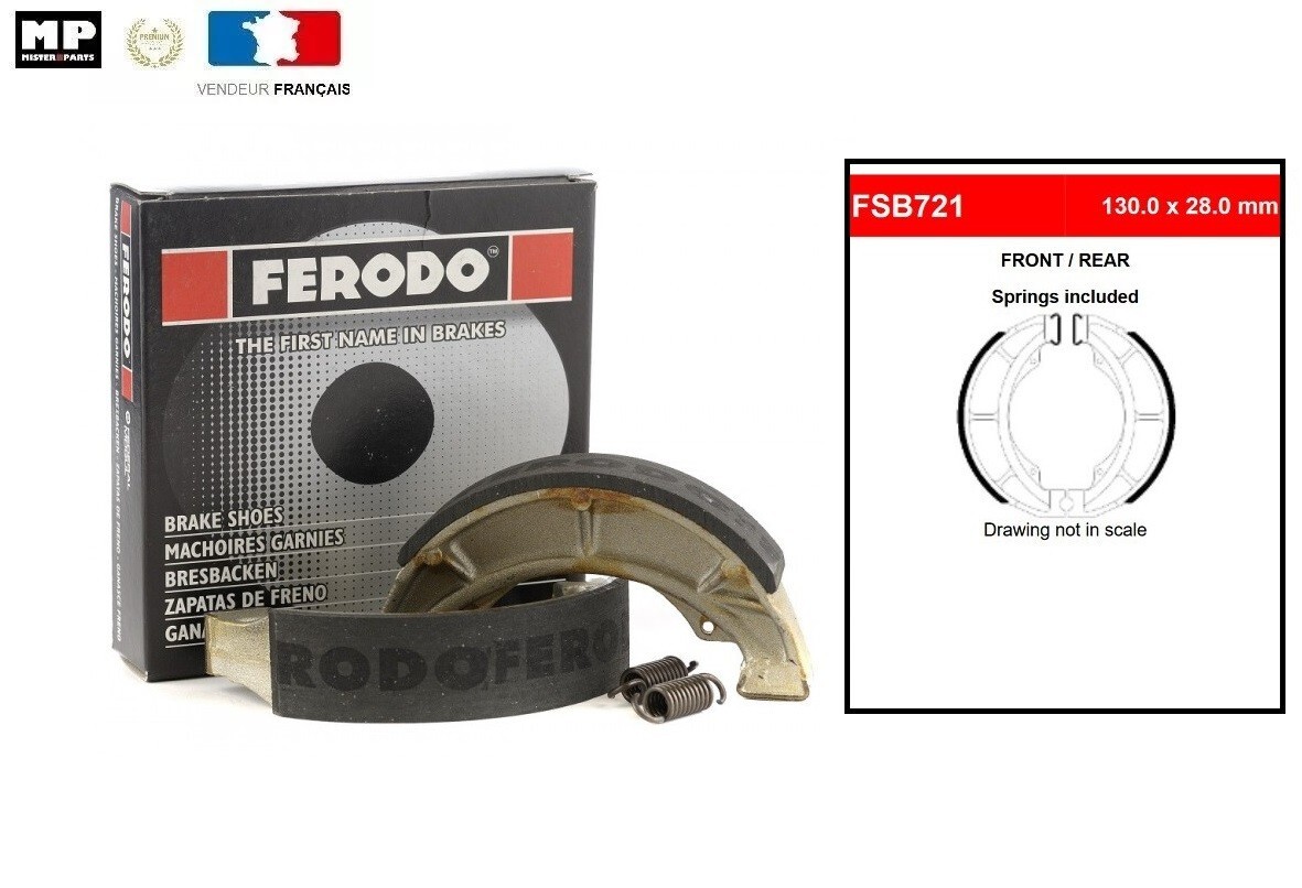 Mâchoires de frein premium pour Suzuki DR 125 S haute résistance mécanique période 1982-1984